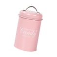 thumbnail image 4 of Lata para café, galletas, arroz, con tapa, organizador de alimentos, especias, multiusos. Caramelo rosa, 4 of 9