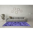 thumbnail image 3 of Ahgly Company Machine Washable Indoor Rectangle Abstract Blue Modern Area Rugs, 7' x 10', 3 of 4