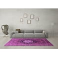 thumbnail image 3 of Ahgly Company Indoor Round Oriental Purple Industrial Area Rugs, 8' Round, 3 of 4