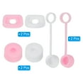 thumbnail image 3 of Uxcell Silicone Spill Stopper Accessories for Straw Cup 1.0 40oz/ 30oz, White/Pink Set of 6, 3 of 6