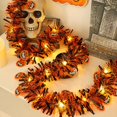 thumbnail image 1 of Hogar y cocina, Decoración del hogar, Decoración navideña, Guirnalda de espumillón de Halloween de 2 m con brillantes luces metálicas colgantes, guirnalda de luces a pilas, decoraciones de Halloween,, 1 of 6