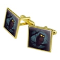 thumbnail image 1 of Horned Owl Night Eyes Square Cufflink Set - Silver or Gold, 1 of 5