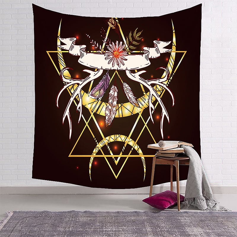 Tarot Card Tapestry Wall Hanging Polyester Divination Blanket Funny Mat Decor 