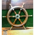 thumbnail image 5 of Wooden Ship Wheel Pirate Rustic Captain Wall Home Décor Nautical Style Captain Boat Wheel | Pirate Décor | Wall Hanging , Office Décor ,, 5 of 5