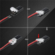 thumbnail image 5 of Conector Enchufable de Doble Cable + Hebilla de Bloqueo, Sin Corte de Pelado de Cables Conector LED de 2 VíAs y 2 para AWG 20-24 40 Piezas, 5 of 5