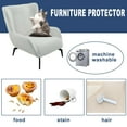 thumbnail image 2 of BH-JJSMGS Mid Century Modern Accent Chair Cover Jacquard Armchair Slipcover Soft Armchair Sofa Covers Removable Washable Chair Covers with Arms Furniture Protector for Living Room, 2 of 7
