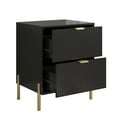 thumbnail image 5 of FESTIVO Modern 2-Drawer Nightstand Bedside Table End Table - Black (Set of 2), 5 of 5