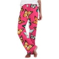 thumbnail image 5 of FAZVAOO Women's Pajama Pants,Butterfly Printed Elastic Waist Pants Full Length Sleep Bottoms, 5 of 7