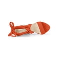 thumbnail image 4 of BLISSFUL STEP Women's Lace Up Platform Block Heel Sandals Orange 9, 4 of 7