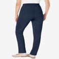 thumbnail image 3 of CHOK Women‘s Plus Size Elastic-Waist Soft Knit Pant - 24 W  Navy, 3 of 6