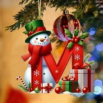 KCEHTA Letter Christmas Ornaments, Christmas Initial Ornaments, 26 Letters Christmas Tree Decoration Pendant, Xmas Tree Ornaments Personalized DIY 26 Initial Letter Ornaments Christmas Gifts