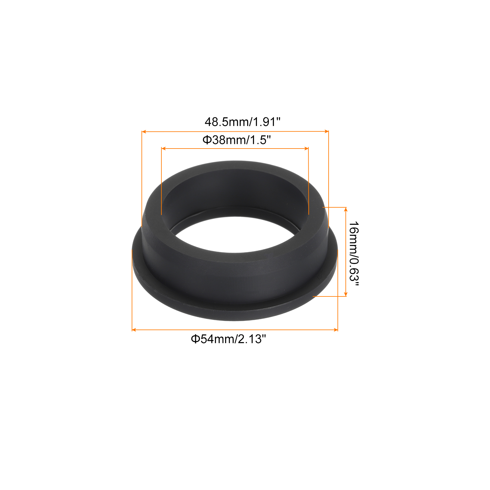 Uxcell 8Pcs T Shape Rubber Grommet Mount Dia 48.5mm,ID 38mm Seal Protection Cable Grommets Flexible