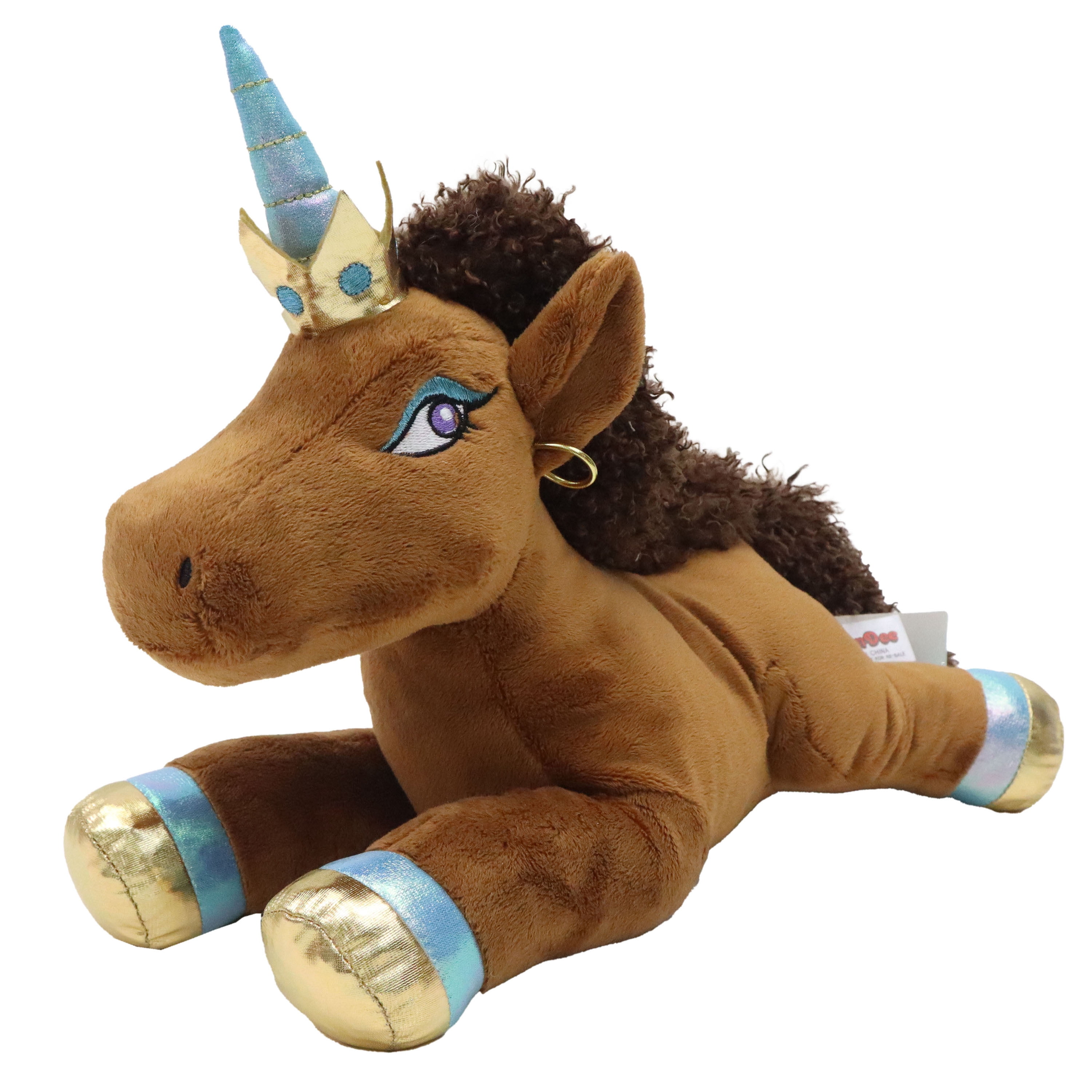 Afro Unicorn 13.75 inch Stuffed Plush Toy, Lying Unique