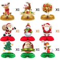 thumbnail image 3 of RV 9 piezas de centros de mesa de panal de Navidad – Decoraciones de mesa de Navidad vintage Papá Noel pan de jengibre muñeco de nieve bolas de pastel tapas de mesa centros de mesa de Navidad 3D temáticos vintage brillar Electrónica, 3 of 5