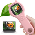 thumbnail image 2 of Microscope for Kids - Portable Handheld Magnifying Glass Digital Microscope for Kids Educational Science Toys Pink, 2 of 7