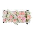 thumbnail image 2 of Centro de mesa con arreglo de boda en hilera de flores con puerta arqueada, camino de boda realista Rosa claro, 2 of 9