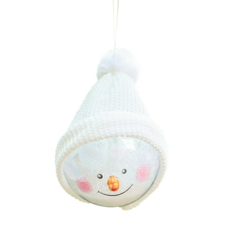

Veki Christmas Decoration Supplies Snowman Foam Snow Transparent Ball Decoration Clear Ball Pendant Hanging Decorations