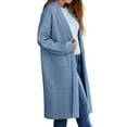 thumbnail image 6 of Niaviben Pea Coats for Women Lapel Coat Long Winter Coats Women's Casual Jackets Women's Winter Coats Jackets for Women's Jackets Blue S, 6 of 7