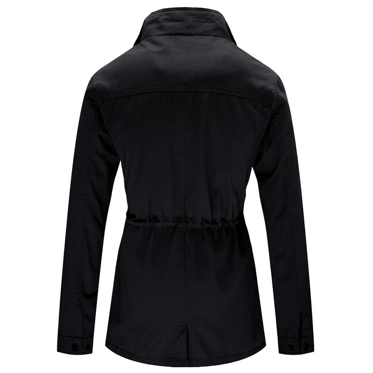 WenVen Women s Cotton Anorak Jacket Lightweight Long Sleeve