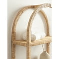 thumbnail image 4 of Kate and Laurel Rahmati Modern Arched Rattan Wall Shelf, 18 x 7 x 30, Natural Rattan, Boho Arch Wall Shelves for Over-the-Toilet Storage or Dorm Room Storage Shelf, 4 of 9