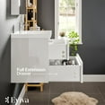thumbnail image 5 of Eviva Glazzy 24" Glossy White Wall Mount Modern Bathroom Vanity w/ White Integrated Top, 5 of 7
