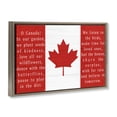 thumbnail image 3 of Stupell Industries Red Canadian Anthem Flag Brown Framed Floater Canvas Wall Art design by Lil' Rue, 21 x 31, 3 of 9
