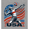 thumbnail image 2 of USA Volleyball Adult Heather Gray Crew Neck Short Sleeve Tee-Medium, 2 of 2