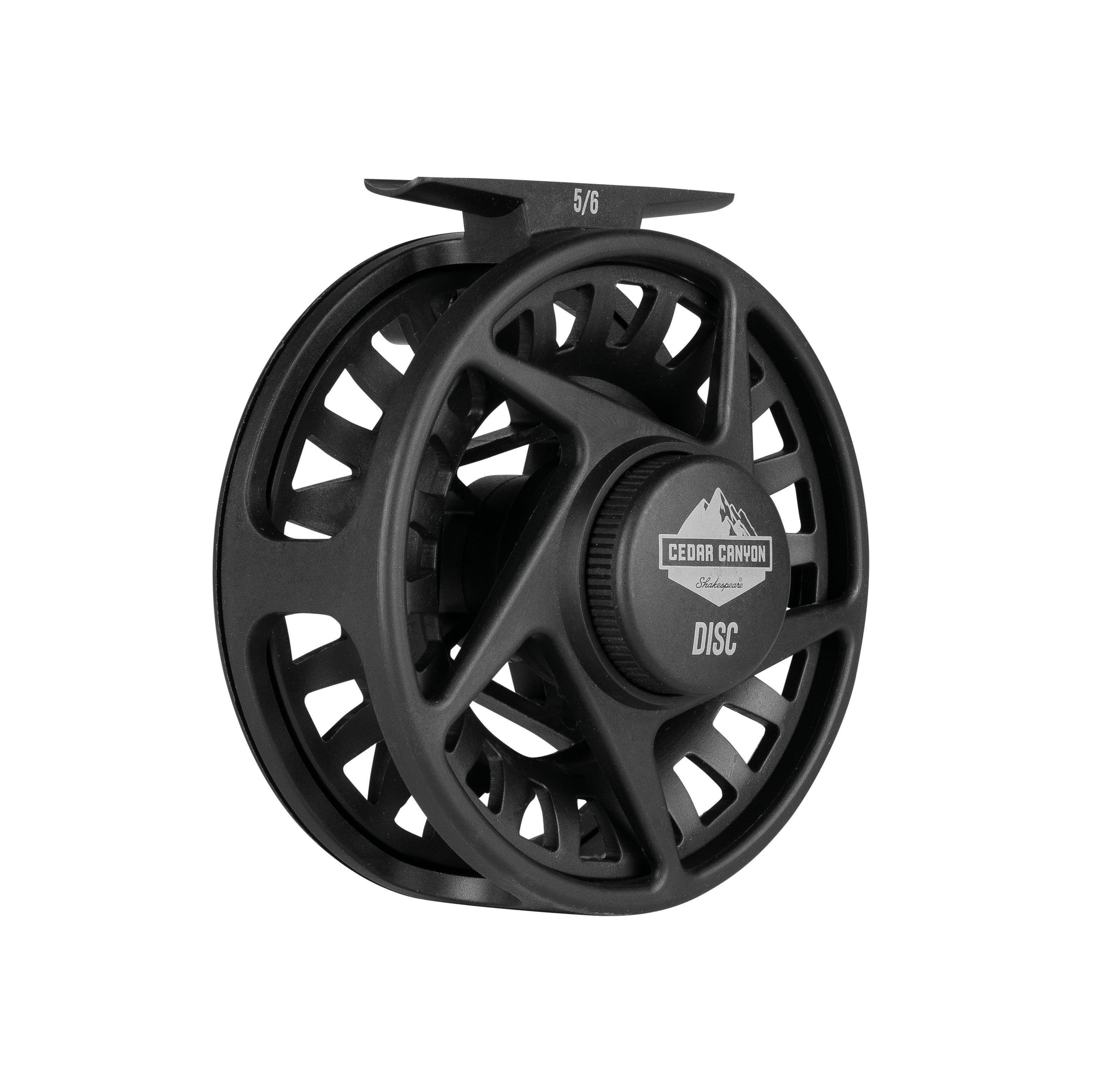 Shakespeare Cedar Canyon Disc Fly Reel, Size 5/6, Disc Drag Fly Fishing Reel