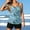 Green, variant on Pntutb Womens Swimsuits Conservative Print Push up Strappy T-Back Tankini Top with Shorts