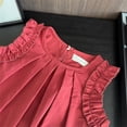 thumbnail image 6 of CYRBOKO Toddler Girls Summer Dresses, Soft Crew Neck A-line Sleeveless Casual Dresses Red Size 18-24 Months, 6 of 8