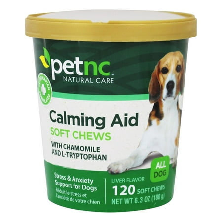 PetNC - Calming Aid Stress & Anxiety Support For Dogs Liver Flavor - 120 Soft (Best Dog Calming Aid)