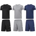thumbnail image 1 of Men's Workout es Active Athletic Shorts Shirt Set 1 or 3 Pack for ball Football Exercise Training, 1 of 5