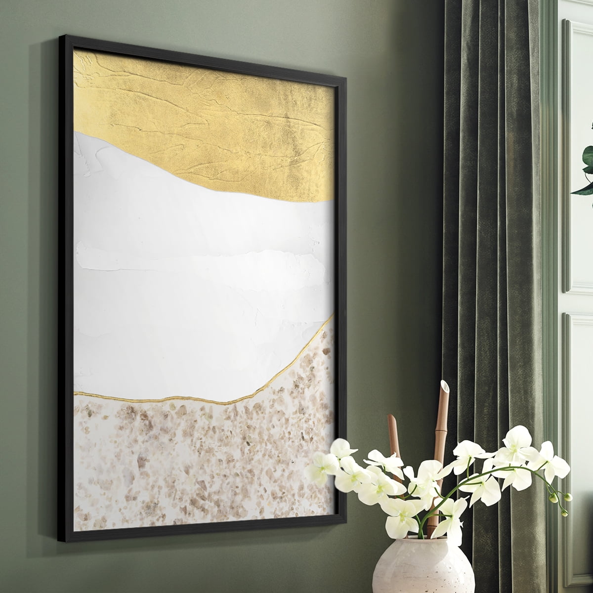 Whitestone II Framed Print in Black Solid Wood 11 x 14 Framed Print