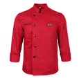 thumbnail image 4 of ziyahi Chef Jacket Coat Uniform Long Sleeve Hotel Kitchen Cook Apparel 2XL Red, 4 of 9