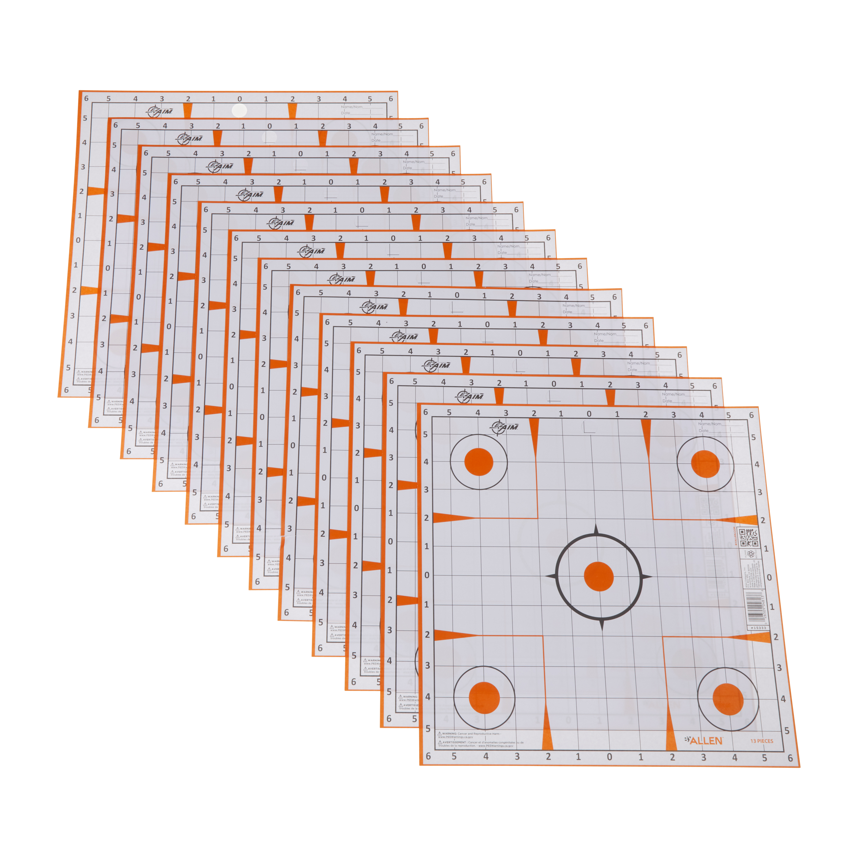 Ez Aim Sight-In Grid Paper Target by Allen Company, 12" x 12", 26-Pack