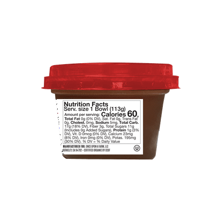 Once Upon a Farm Organic Refrigerated Baby Food Fruit & Veggie Blend Apple & Blueberry, 3.2oz Pouch