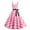 Pink #1-4, variant on Women Hepburn Style Dress Vintage Plaid Print Dress Sleeveless V-Neck Dress Knee-Length Dress Halloween Clothing Dress Halloween Costumes for Party Red XL