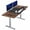 Black & Vintage Brown/Gray, variant on VIVO Electric 83” x 30” Stand Up Desk Workstation, Black Table Top, Black Frame