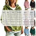 thumbnail image 3 of Fewfanhot Womens Tops Casual Loose-fitting Long-sleeved Knitted Velvet Hooded Sweatshirt Top, 3 of 9