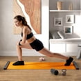 thumbnail image 4 of Slide Board for Indoor Ski & Skating Training, Home Fitness Slider Board with Booties Covers for Core Workout, Cardio, Legs & Glutes, Exercise Glider, 19.7"x63", 4 of 8