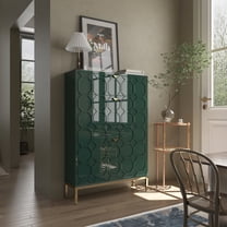 Boyel Living Shoe Cabinet w/ 2 Flip Drawers, Modern 24 Pair Entryway Shoe Rack Organizer, Freestanding Wooden Shoe Storage Cabinet for Entryway, Green