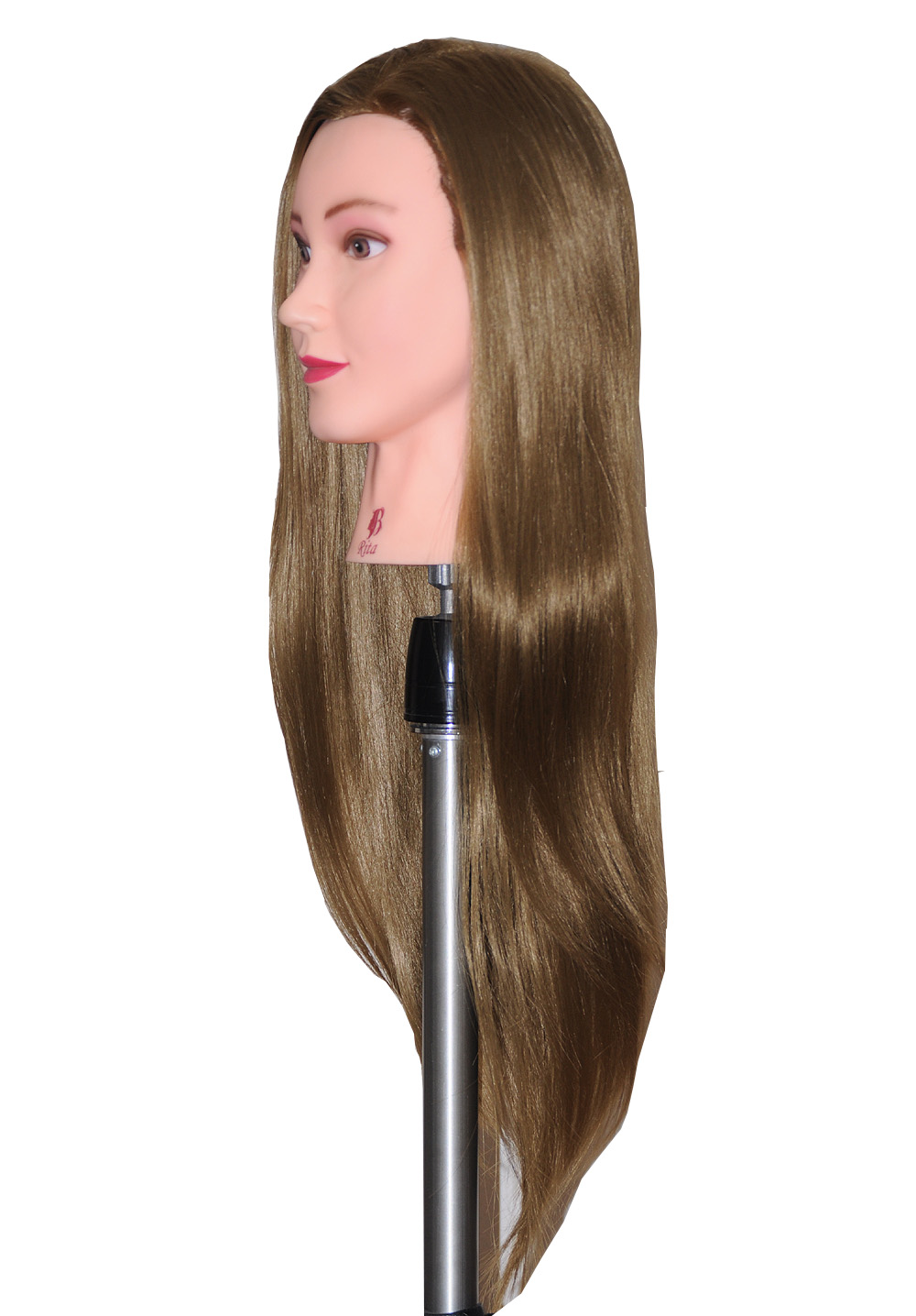 Bellrino 28" Cosmetology Mannequin Manikin Training Head with Synthetic Fiber - Rita (CLAMP HOLDER INCLUDED)