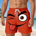 thumbnail image 2 of Men Fun Emoji Casual Shorts - Skin Friendly Knitted Fabric Pants With Exaggerated Cartoon Faces, Hip Hop Sport Style Mens Shorts For Outdoor Activity Party & Daily Wear Now, 2 of 4