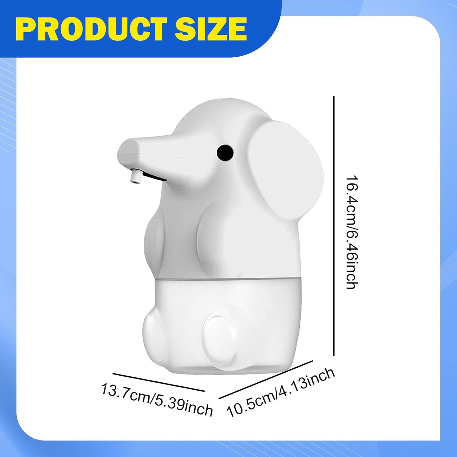 Liquid Soap Dispenser Automatic USB Powered Waterproof Model for Restaurant Use, White