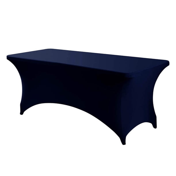 «Mantel elástico de poliéster para mesas rectangulares: diseño elástico ajustado para fiestas al aire libre, bodas, banquetes y reuniones. Duradero y sin arrugas».