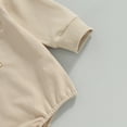 thumbnail image 6 of Bagilaanoe Newborn Baby Girl Boy Holiday Romper Sweatshirt Long Sleeve Bodysuits Letter Print Pullover 3M 6M 12M 18M Infant Casual Tee Tops, 6 of 7
