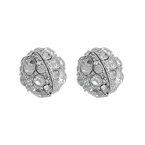 lanema Magnetic Stud Earring Punk Non Piercing Inlaid Zircon Round Clip on Earrings Statement Jewelry Cartilage Earring Stud