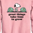thumbnail image 2 of Peanuts - Great Things Take Time To Grow - Toddler & Youth Crewneck Fleece Sweatshirt, 2 of 5