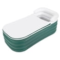 thumbnail image 1 of Miumaeov Foldable Inflatable Bathtub, Portable Standing Bathtub, Multifunctional Bathtub with Electric Air Bump for Shower Stall, RVs,Hhotels, Backyards, Decks, 50.84*32.28*22.44 inches (Dark Green), 1 of 15
