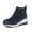Blue, variant on Ankle Boots for Women Platform Wedge Heel Side Zipper Round Toe High Top Fashion Casual Walking Shoes